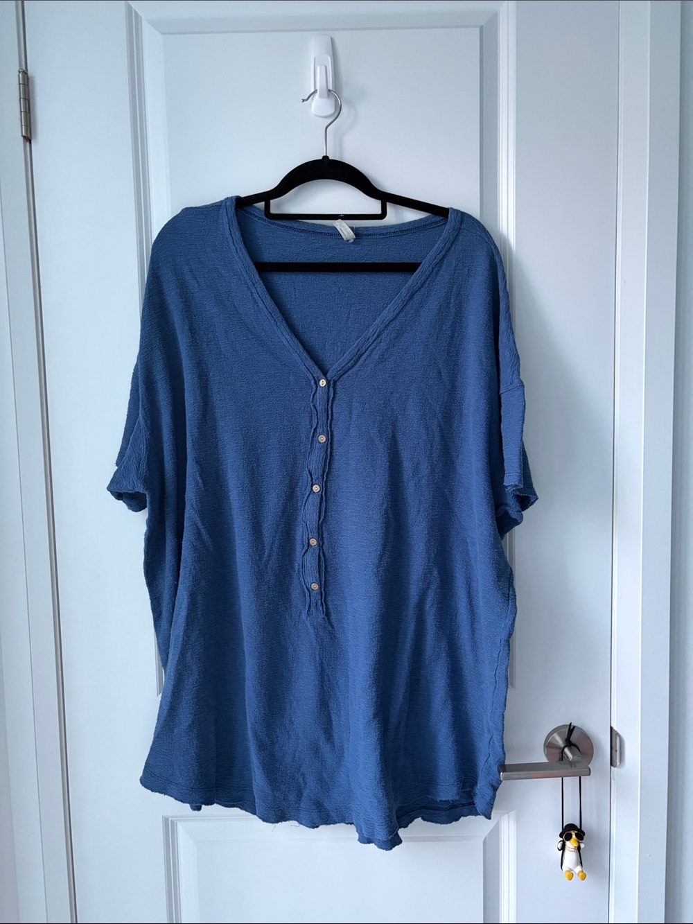 Free People 100% Cotton Blue Oversized Shirt/Dress